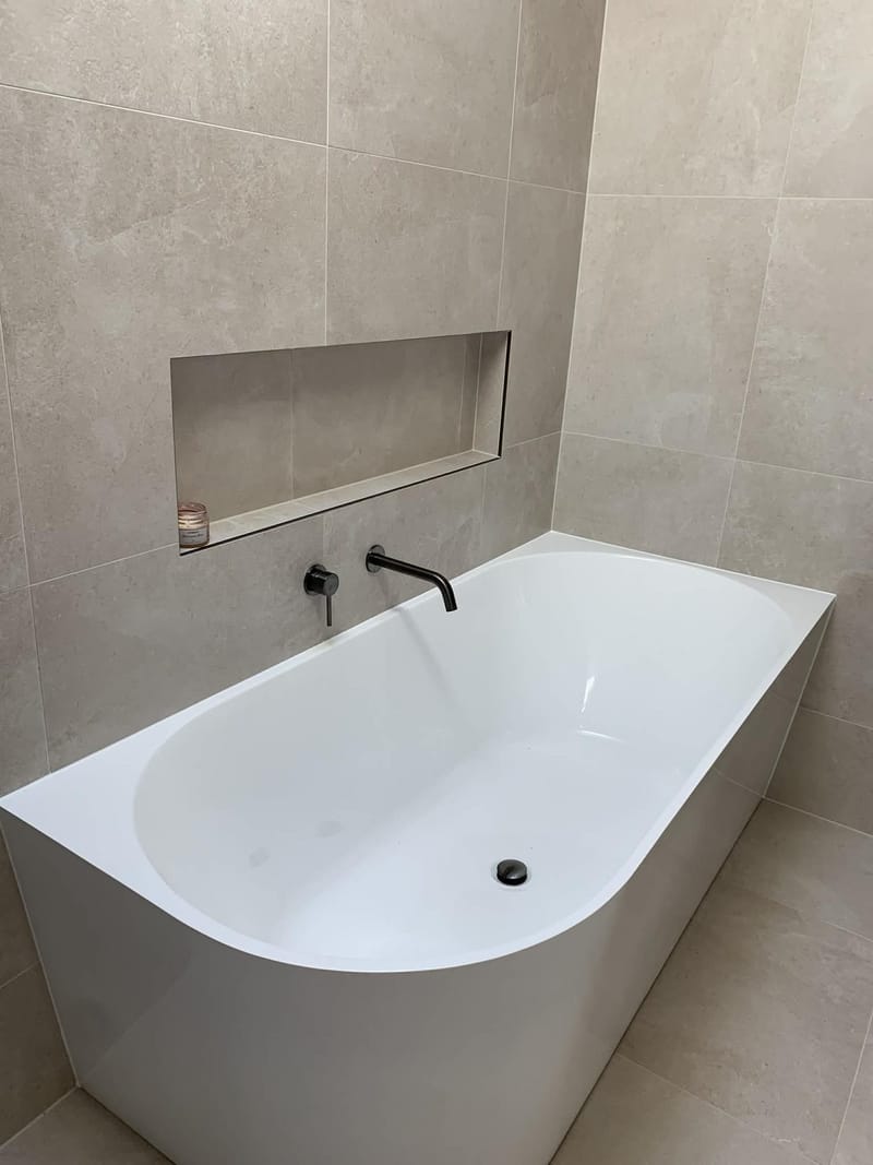 Walk-in shower in a full bathroom renovation by ASP Build & Co, Adelaide