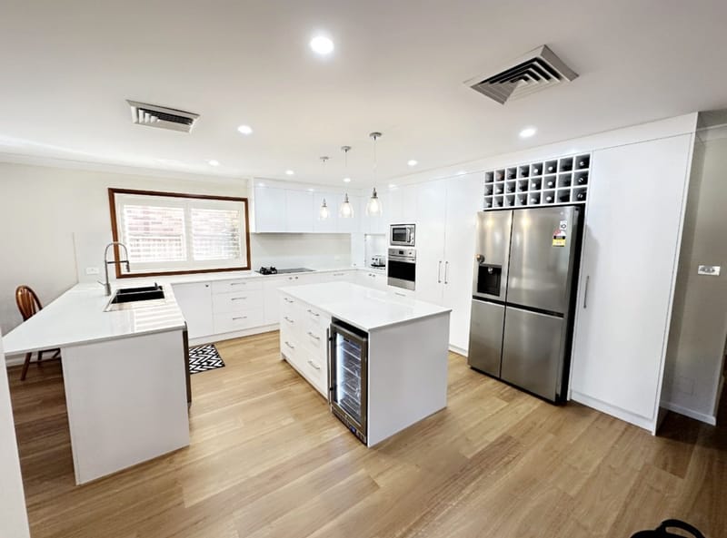 Open-plan custom kitchen by ASP Build & Co, Adelaide Plains