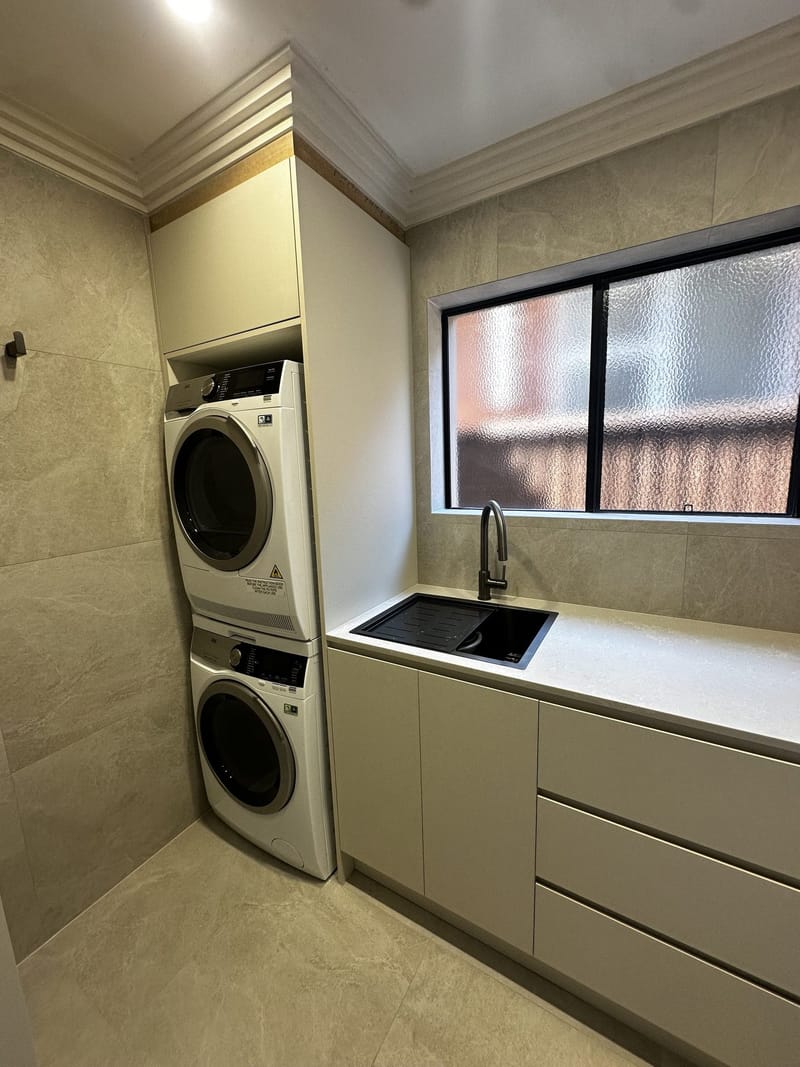 Functional custom laundry by ASP Build & Co