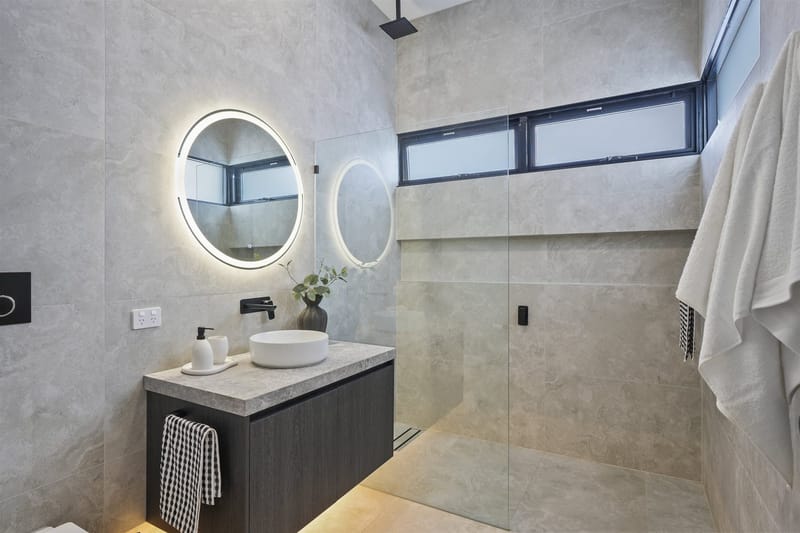 Bathroom in a custom new home build by ASP Build & Co